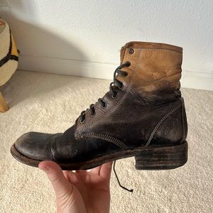 Freebird Leather Ombré Combat Boots